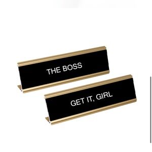 CHEEZOS double sided desk, plaque, get it girl or the boss
